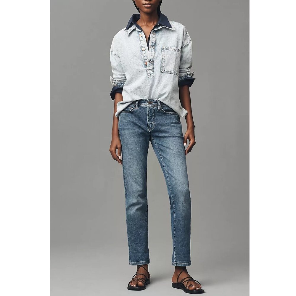 Anthropologie Pilcro The Lyda Regenerative Cotton Mid-Rise Slim Relaxed Jean 27T